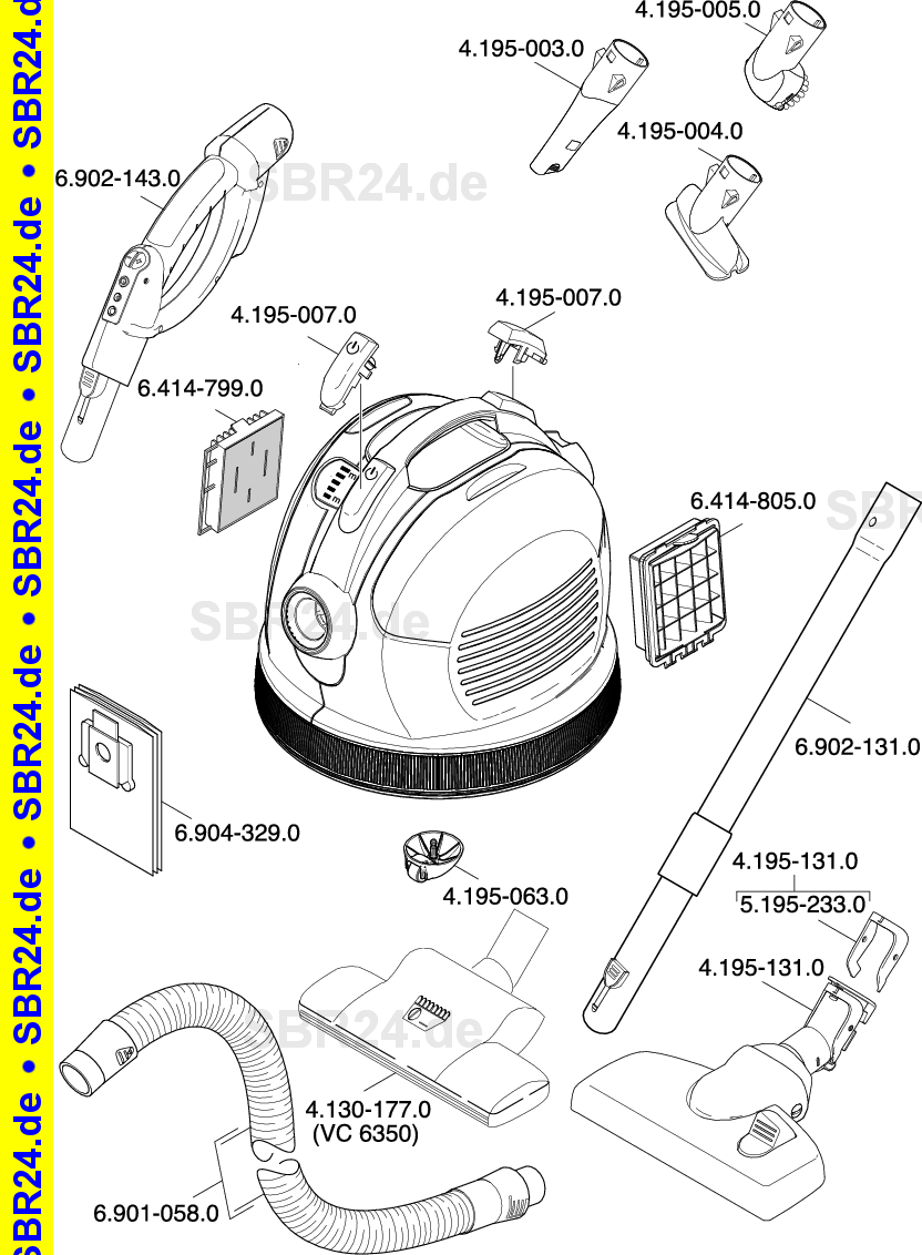 KÄRCHER Ersatzteile VC 6300 *EU 1.195-541.0