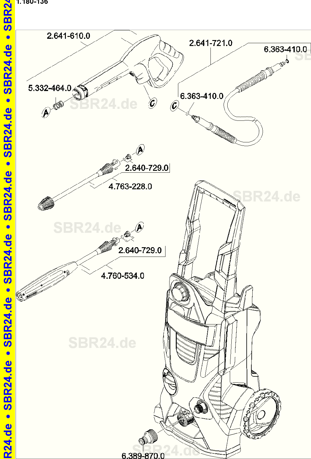 Ersatzteilliste Hochdruckreiniger K 3.570 T200