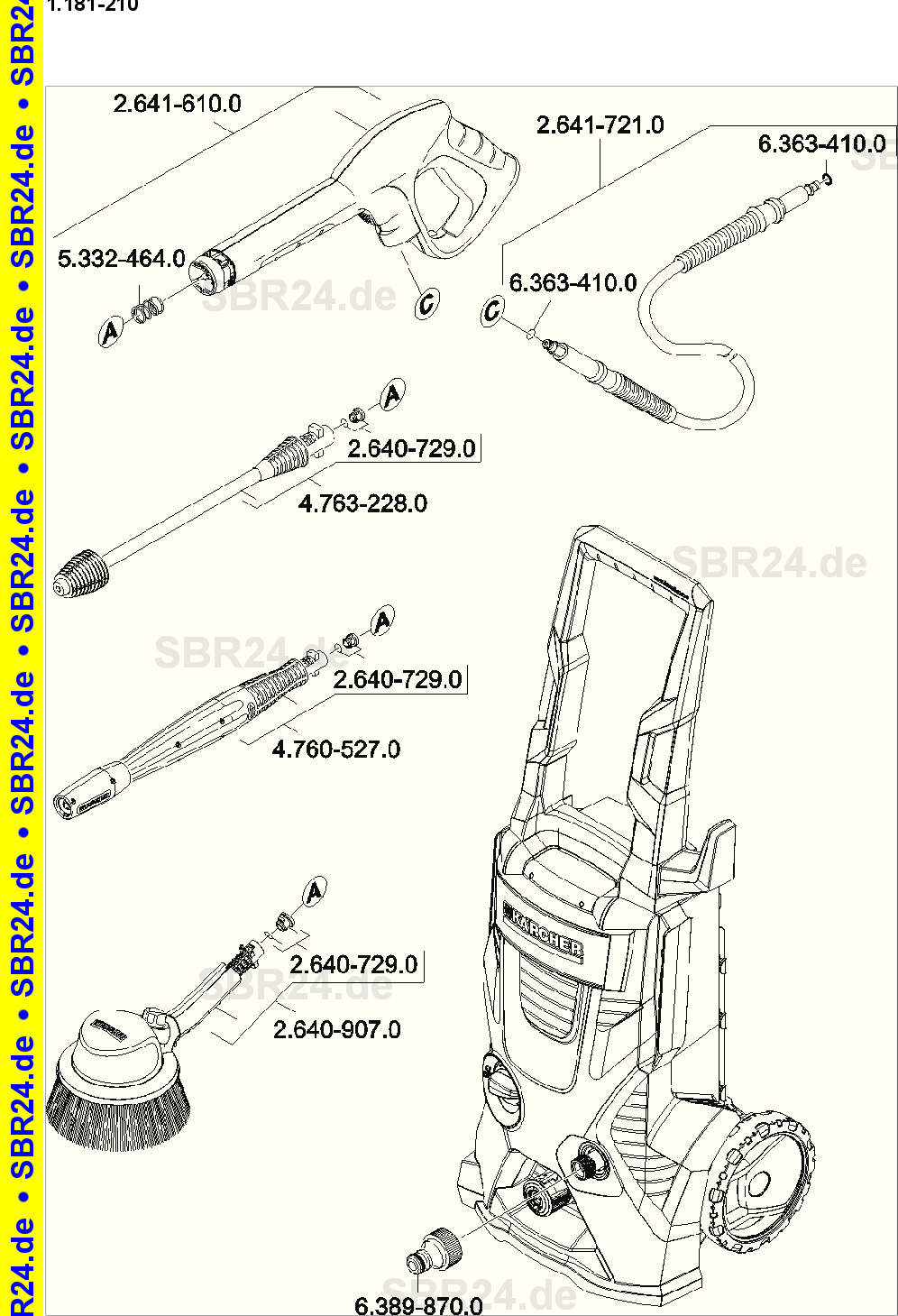 Ersatzteilliste Hochdruckreiniger K 5.630 T200