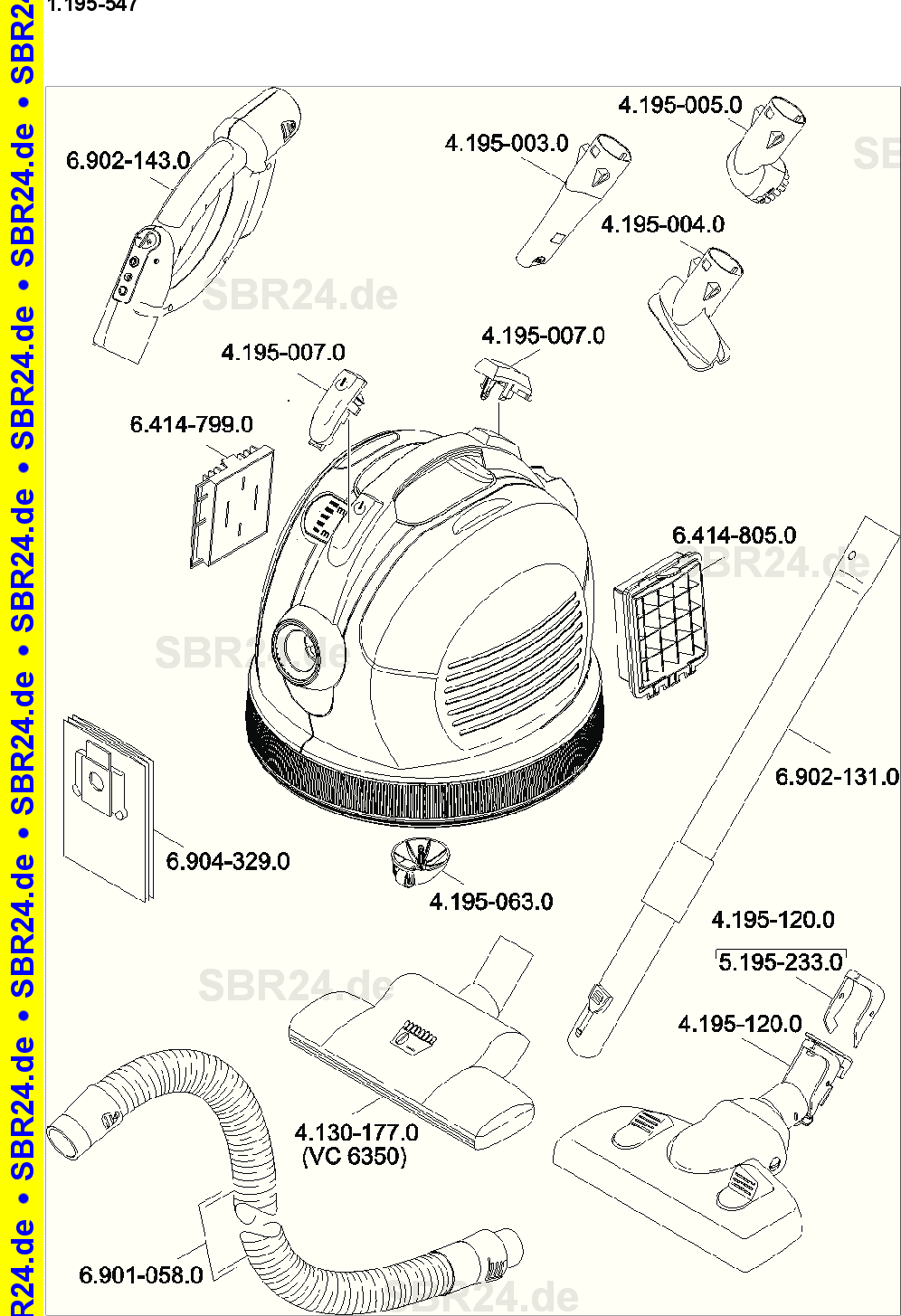 Ersatzteilliste VC 6300 B *DE