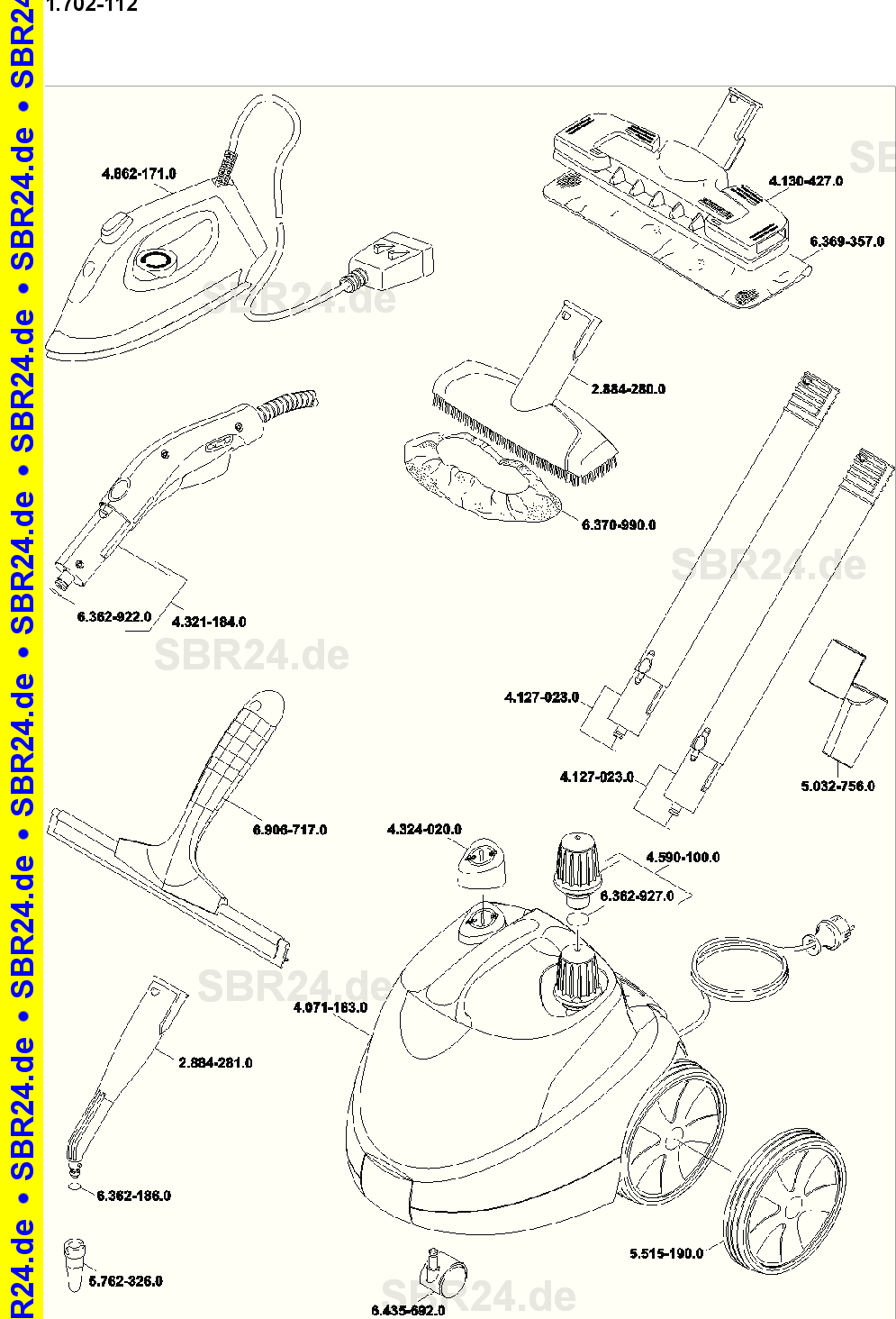 Ersatzteilliste SC 1202 + Tuchset *EU
