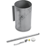 Schaumb&uuml;rstenhalter Edelstahl mit geschlossenem Boden (wei&szlig;)